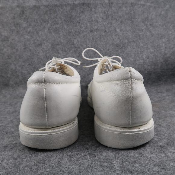 Rockers Shoes Mens 10 Derby Oxford Classic White Lace Up Dress Retro Vintage - Picture 5 of 11